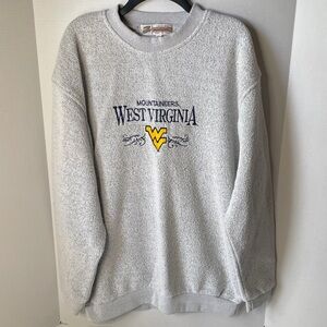 AKWA Men's XL West Virginia Mountaineers Gray Sweatshirt Made in USA